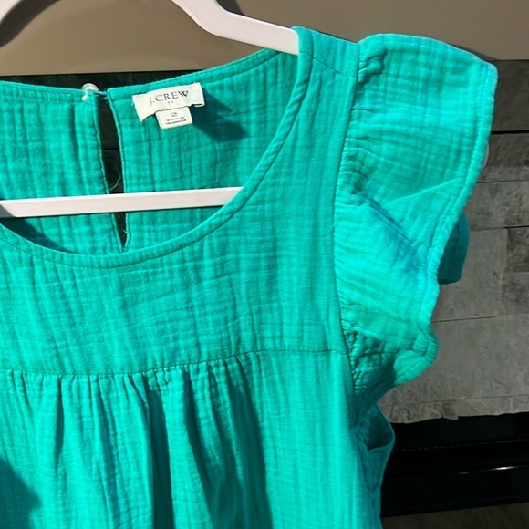 J Crew size 2 green tiered dress - Picture 5 of 12